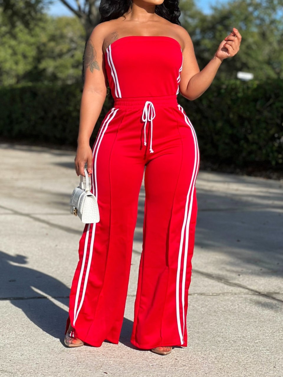 Strapless Halter Jumpsuit