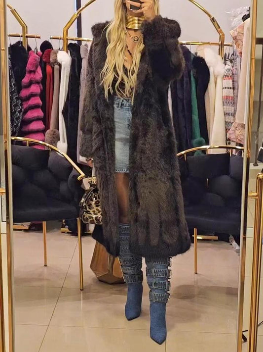 Plush Long Fur Coat