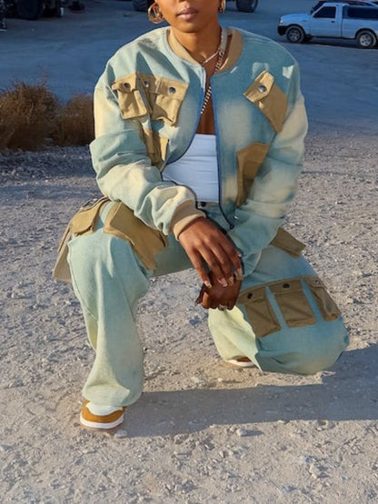 Denim Jacket Coat With Big Pockets