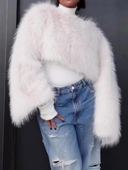Fashion Short Pullover Fur Jacket