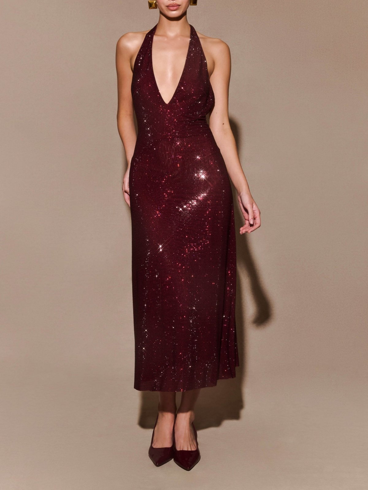 Halter Sequin Party Dress