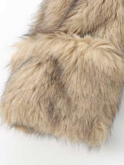 Fashionable Faux Fur Pullover Top