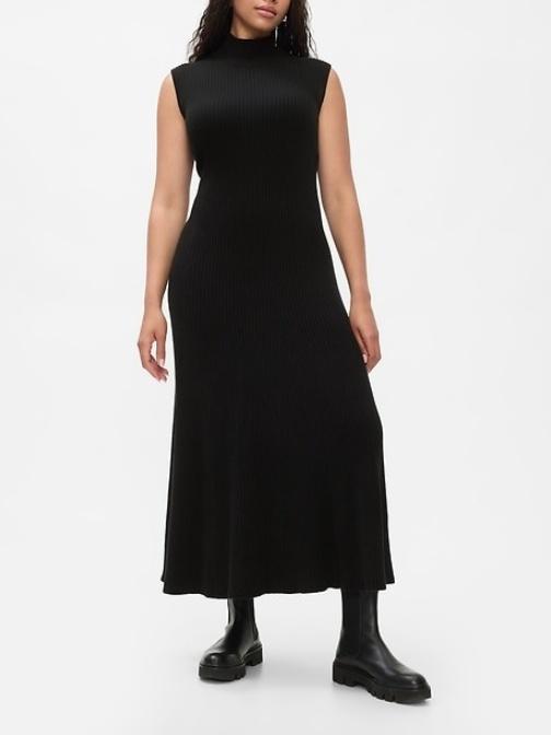 Mockneck Maxi Sweater Dress