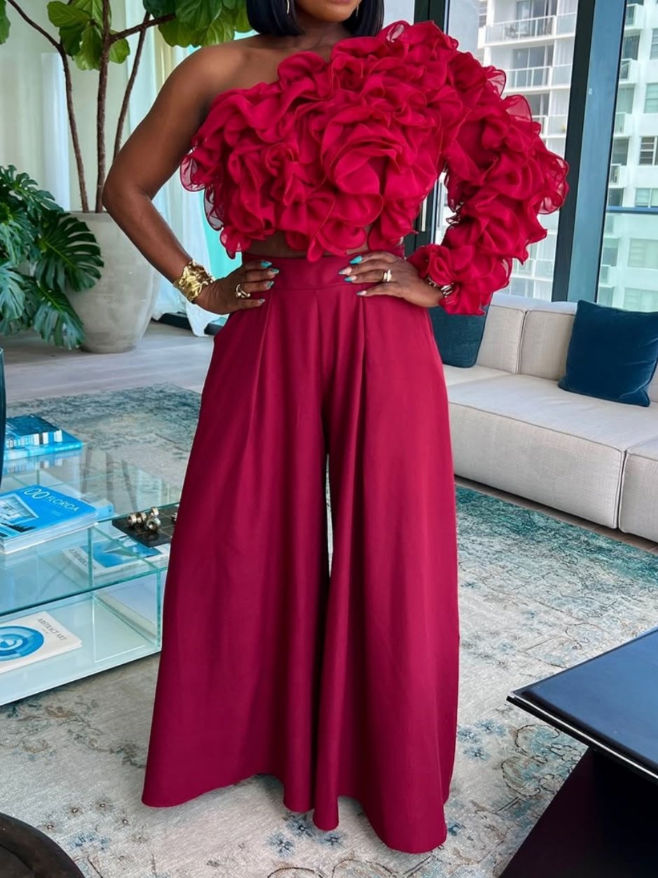 Gorgeous High-waisted Wide-leg Trousers