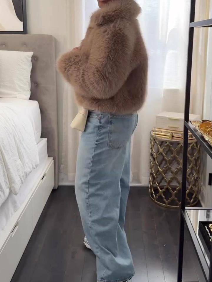 Faux Fur Zipper Jacket