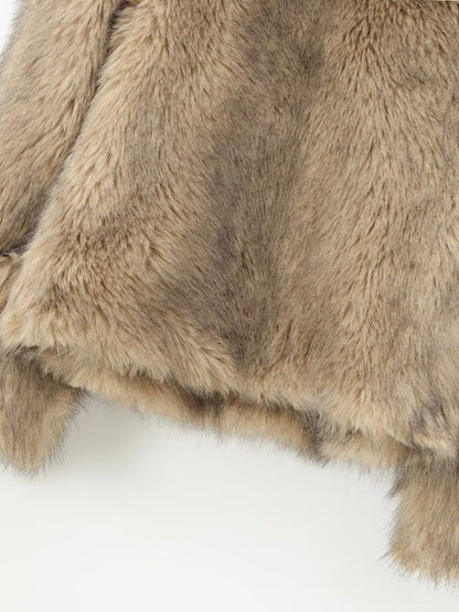 Fashionable Faux Fur Pullover Top