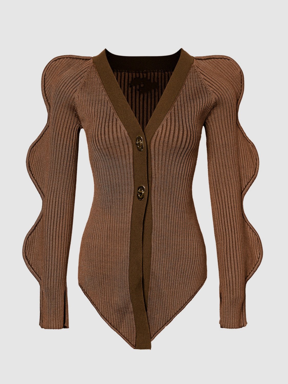 Skinny V-Neck Knitted Cardigan