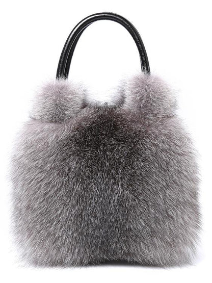 Eco-friendly Fox Fur Leather Bag