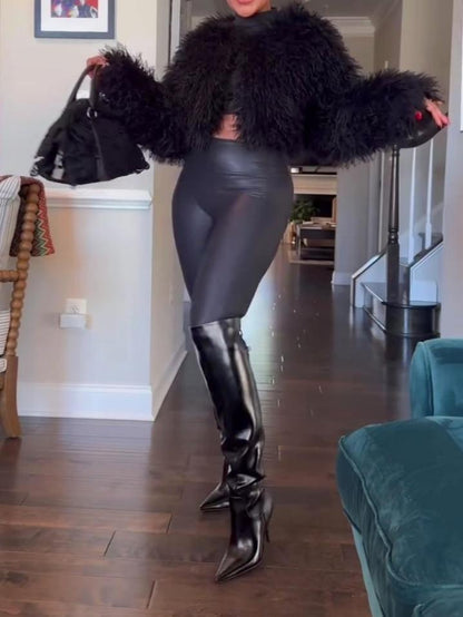 Women's Faux Leather Leggings