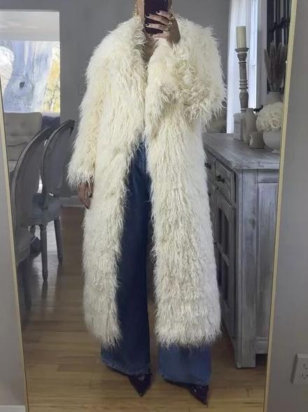 Faux Fur Longline Coat