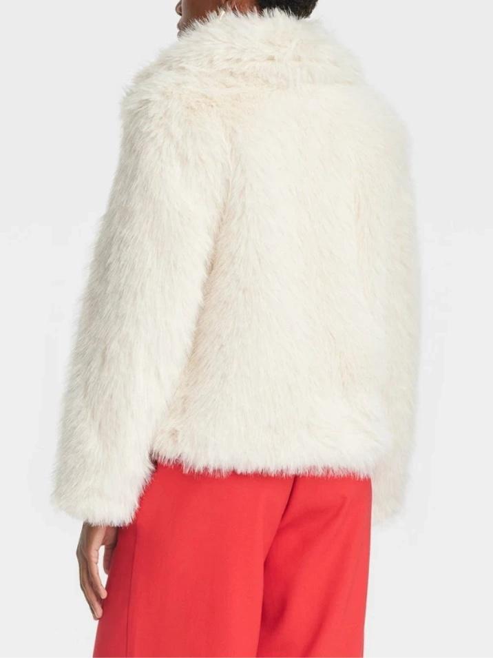 Women's Lapel Faux Fur Jacket Coat