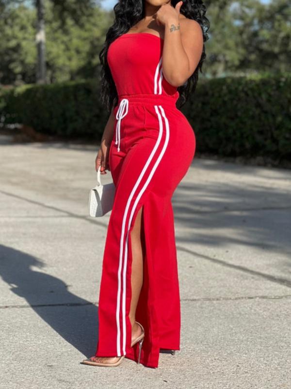 Strapless Halter Jumpsuit