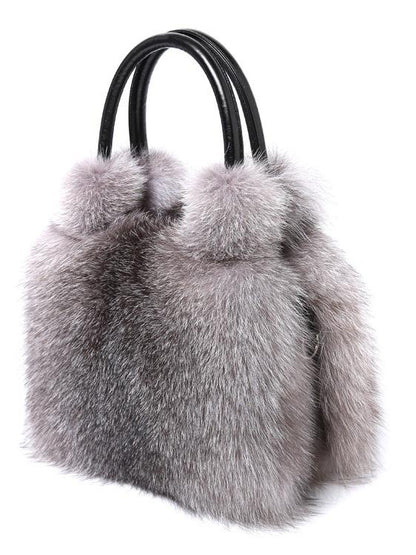 Eco-friendly Fox Fur Leather Bag