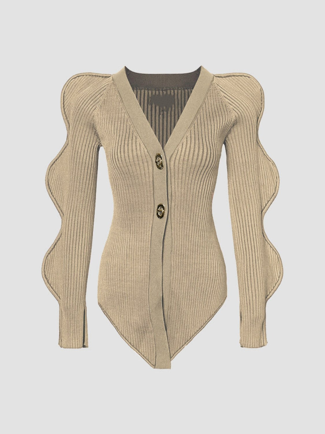 Skinny V-Neck Knitted Cardigan