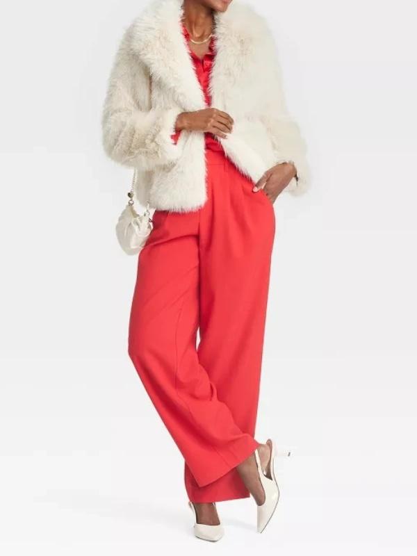 Women's Lapel Faux Fur Jacket Coat