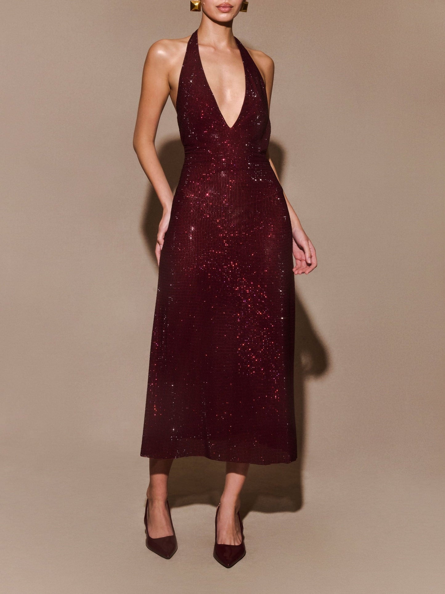 Halter Sequin Party Dress