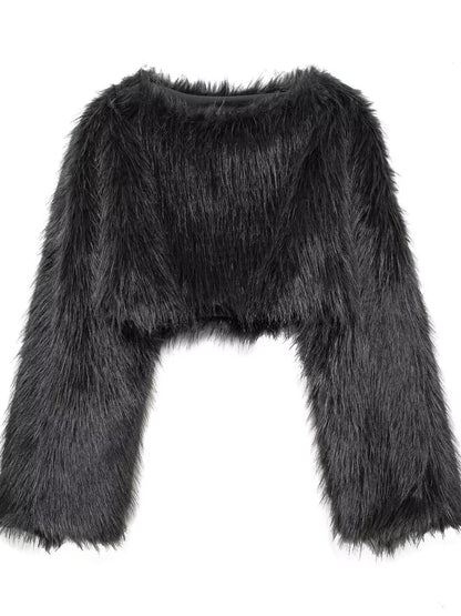 Fashion Short Pullover Fur Jacket