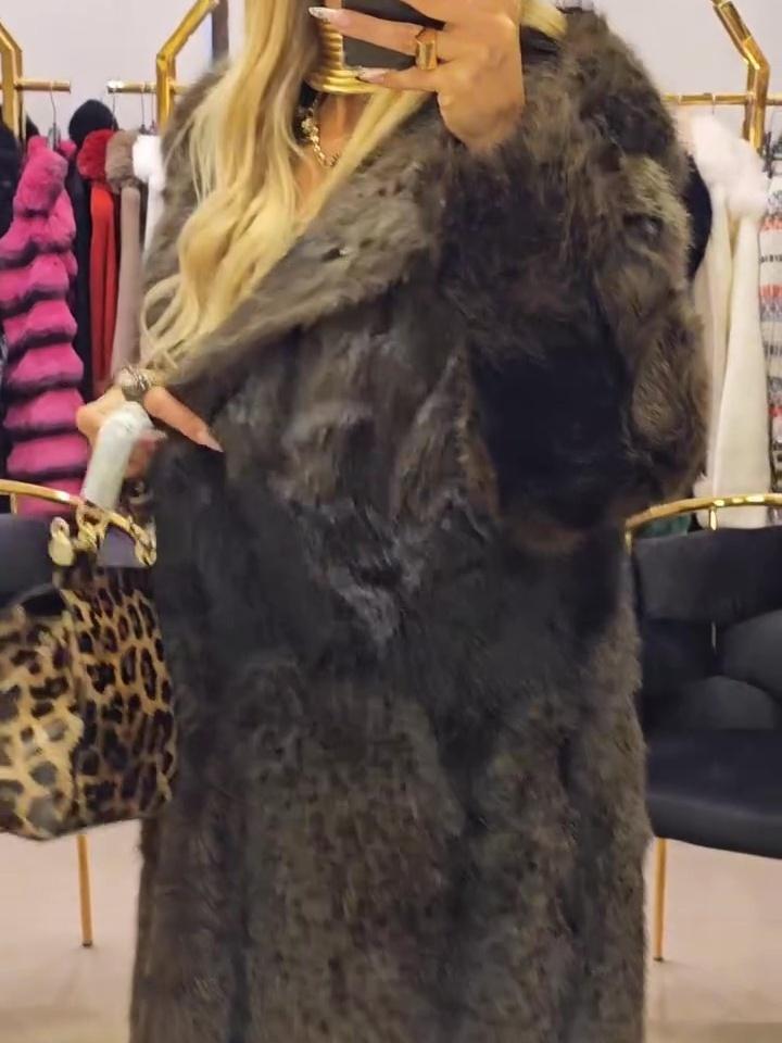 Plush Long Fur Coat