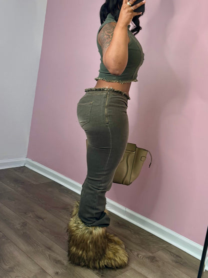 Vintage Low Rise Boot Cut Jeans