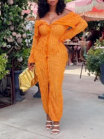 Off Shoulder See Through Pleated Button Down Slit Bodycon Maxi Dress