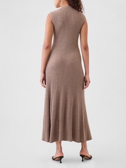 Mockneck Maxi Sweater Dress