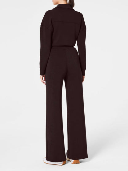 Long Sleeve Wide Leg Jumpsuit
