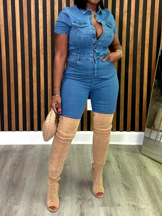 Fashion Denim Jumpsuit