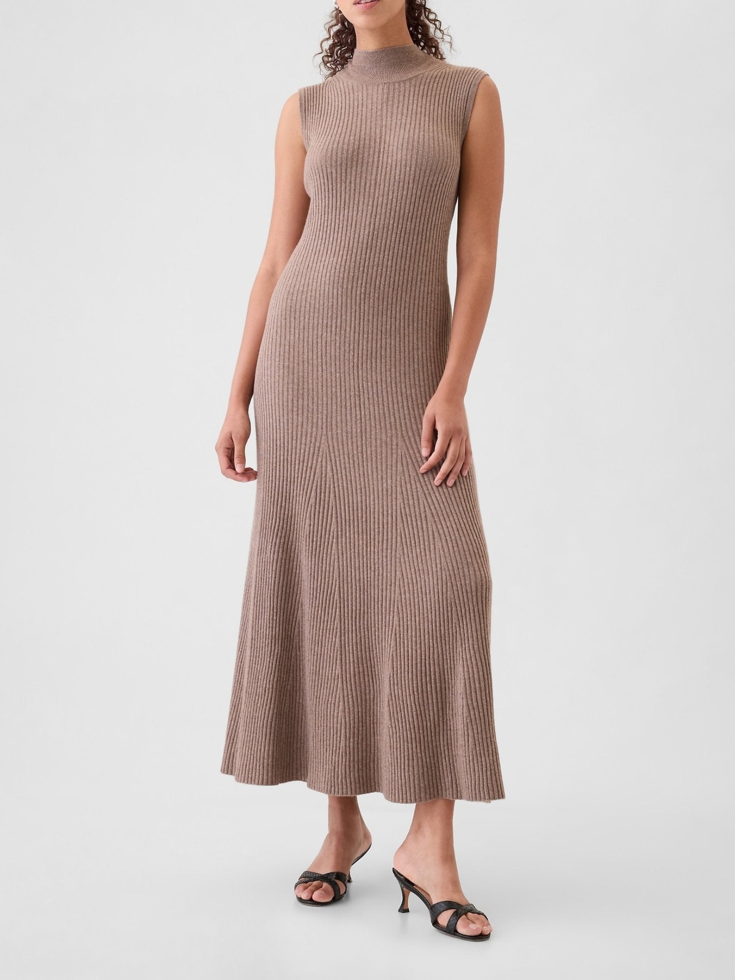 Mockneck Maxi Sweater Dress