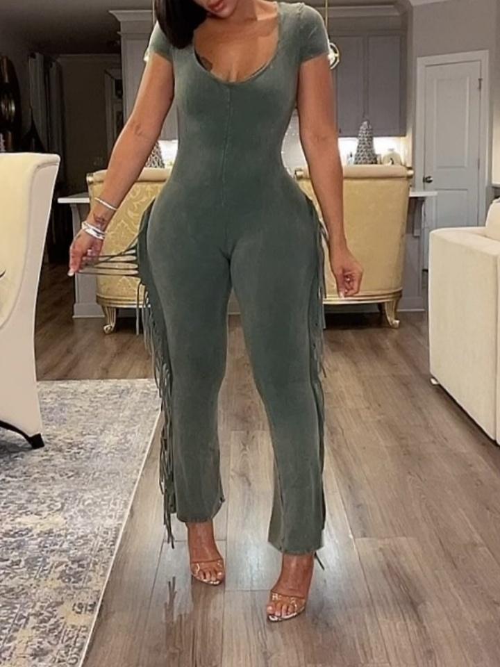 Sexy Slim Tassel Jumpsuit