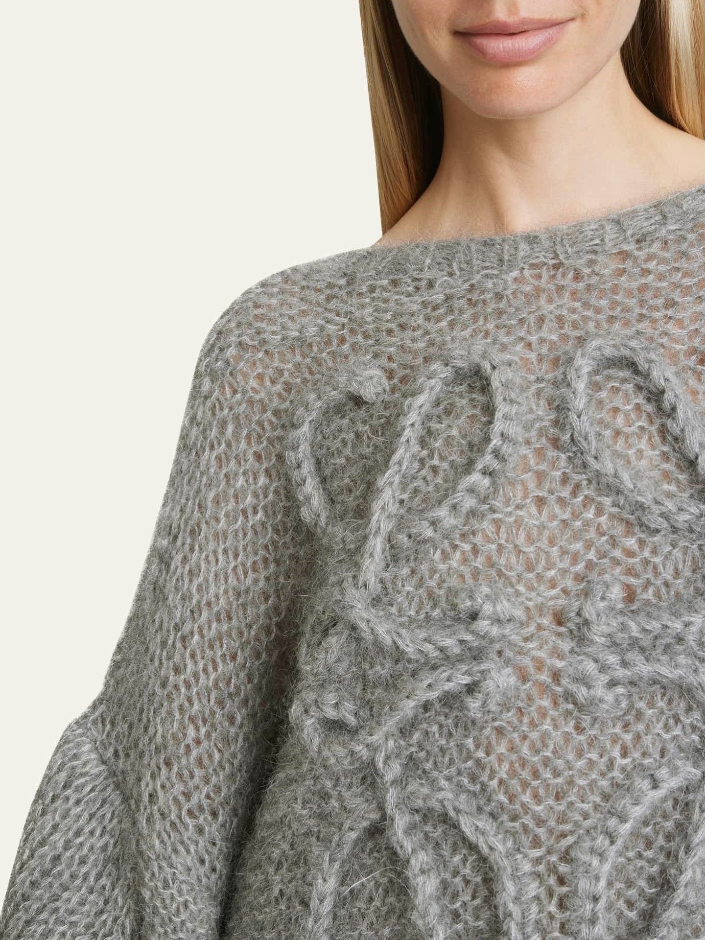 Cable-Knit Sleeve Sweater