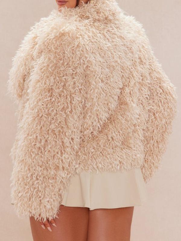 Cream Faux Fur Jacket