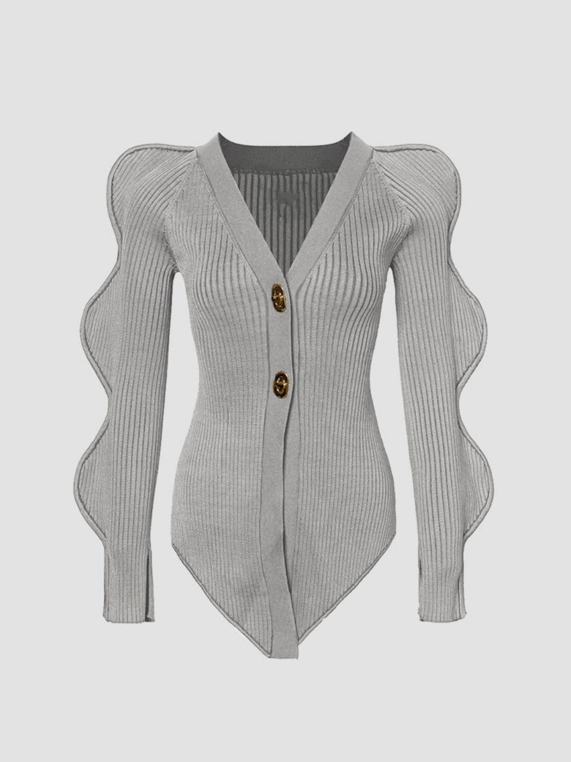 Skinny V-Neck Knitted Cardigan