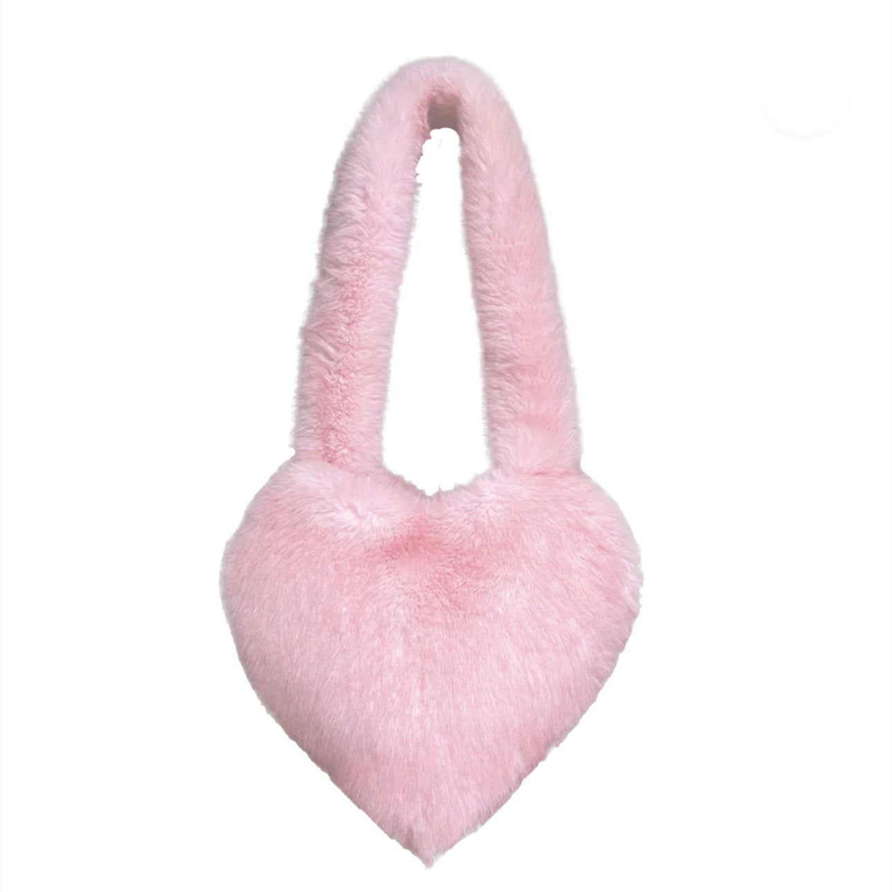 Fuzzy Heart Bag Faux Fur Crossbody Purse