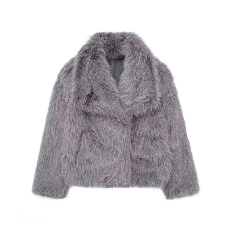 Eco Fur Bomber Jacket Coat