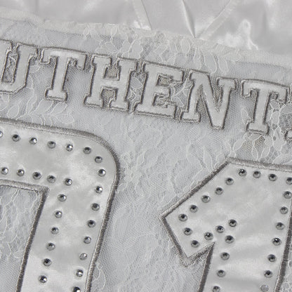 Fab Perspective Lace Stitching T-shirt