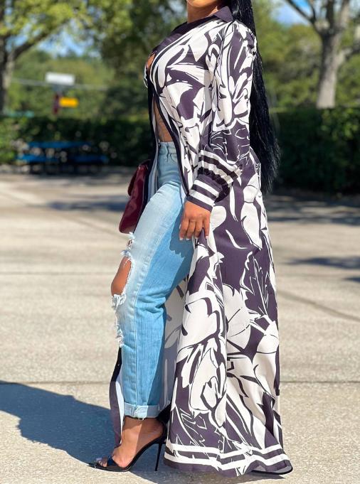 Chic Printed Loose Long Dress