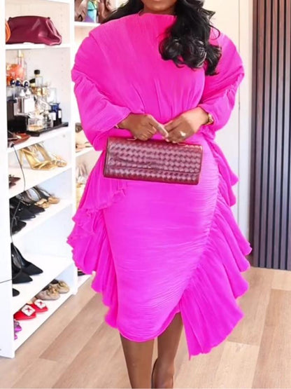 Elegant Long-sleeved Slim Sexy Hip-hugging Lace Dress