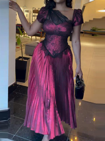 Two-piece Lace Elegant Skirt 2pc Set