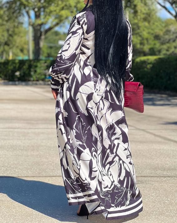 Chic Printed Loose Long Dress