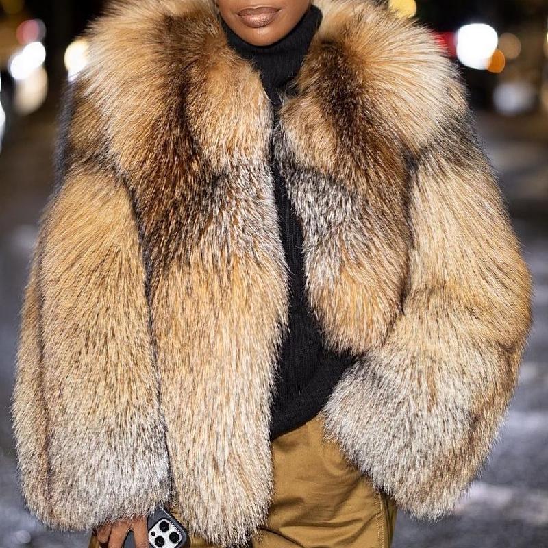 Chic Eco-friendly Fur Jacket